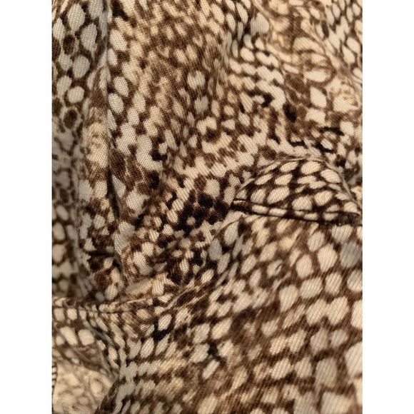 Dana Buchman Snakeskin Brown Patterned Short Sleeve Top S (A-030) - Picture 5 of 8
